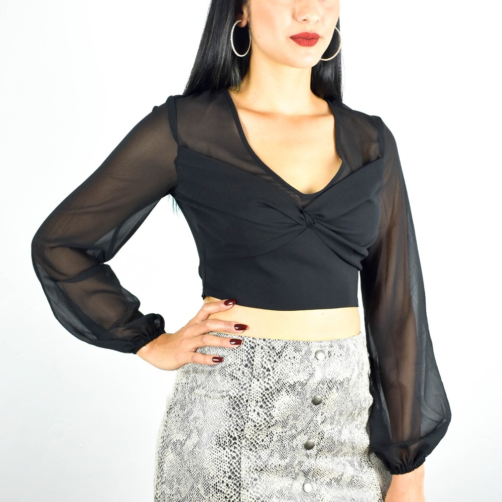 Olivia Crop Top Long Sleeve